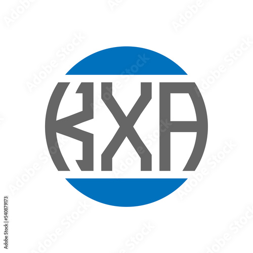 KXA letter logo design on white background. KXA creative initials circle logo concept. KXA letter design. photo