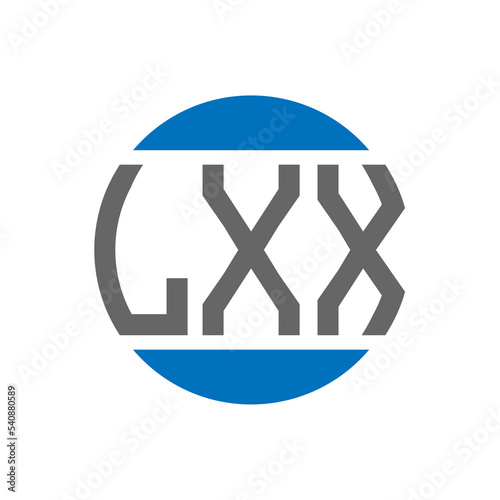 LXX letter logo design on white background. LXX creative initials circle logo concept. LXX letter design. photo