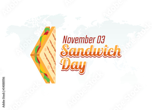 vector graphic of national sandwich day good for national sandwich day celebration. flat design. flyer design.flat illustration.