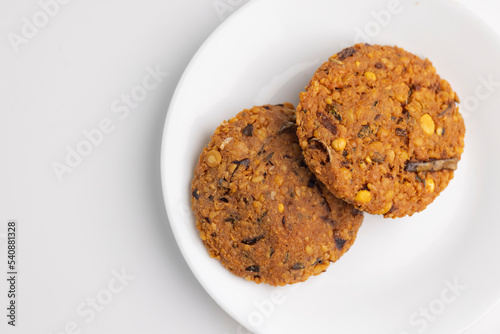 Indian Snack Peas Masal Vada, deep fried snacks food fried in oil. photo