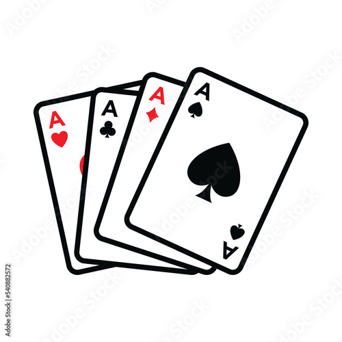 poker card icon vector design template in white background