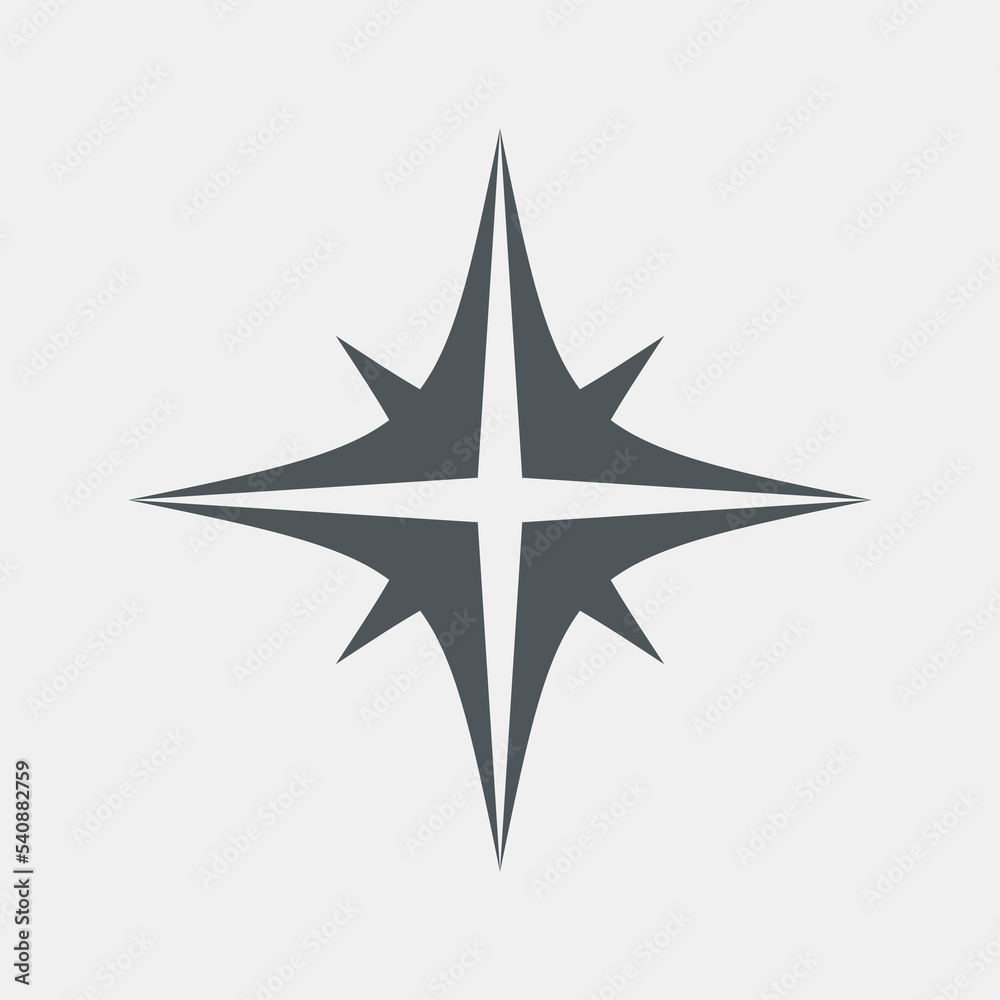 Star north quality vector illustration cut Star north quality vector illustration cut