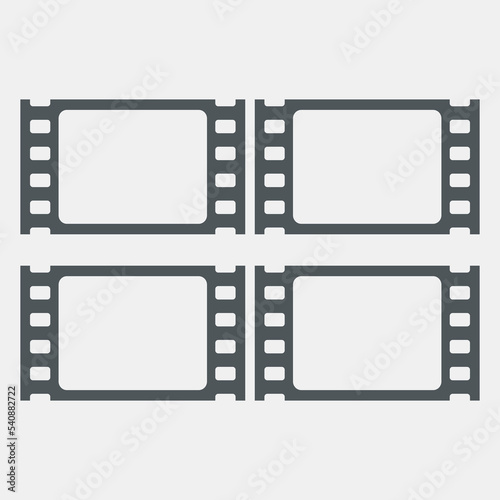 Video tape photo film strip frame quality vector illustration cut