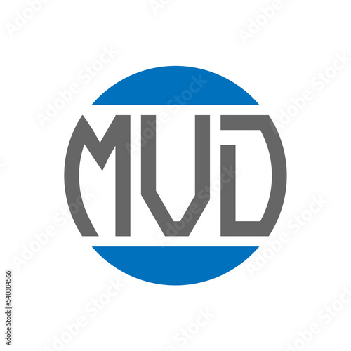 MVD letter logo design on white background. MVD creative initials circle logo concept. MVD letter design. photo