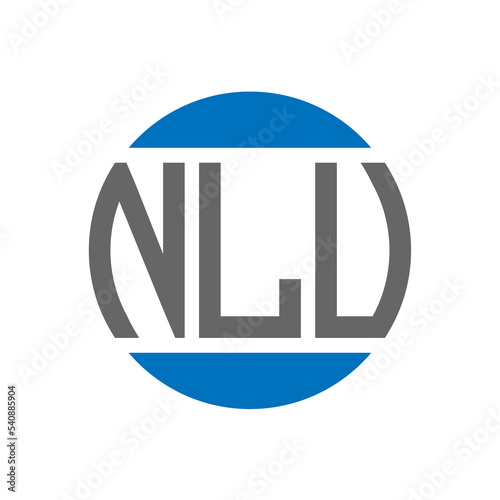 NLU letter logo design on white background. NLU creative initials circle logo concept. NLU letter design. photo