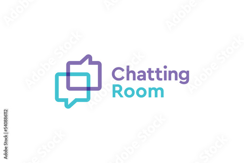 chatting line logo design