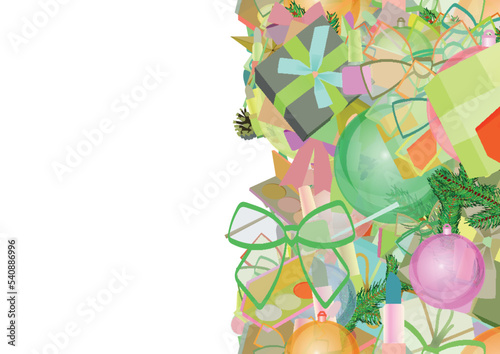 Background pattern abstract seamless design texture. Vertical stripe. Border frame, transparent background. Theme is about maquillage, box, illustration, branch, offer, pomatum, xmas, cosmetics