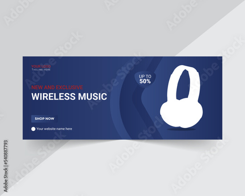 Headphone sale electronic agency social media  Banner design