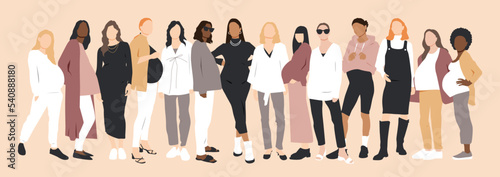Pregnant women stand together.