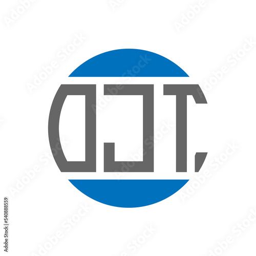 OJT letter logo design on white background. OJT creative initials circle logo concept. OJT letter design.