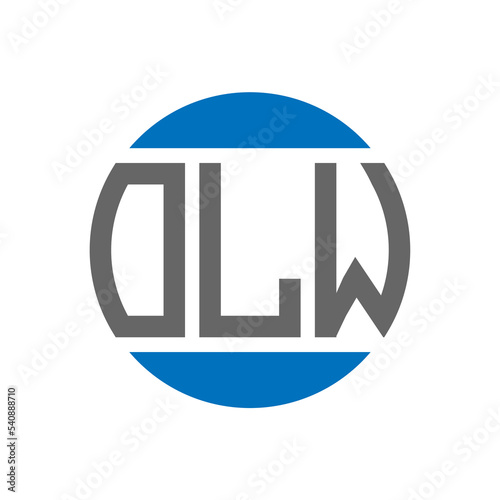 OLW letter logo design on white background. OLW creative initials circle logo concept. OLW letter design.