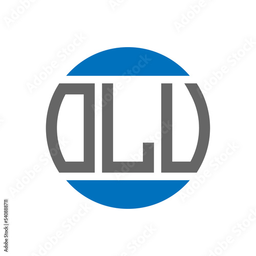 OLV letter logo design on white background. OLV creative initials circle logo concept. OLV letter design. photo