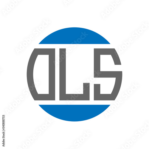 OLS letter logo design on white background. OLS creative initials circle logo concept. OLS letter design.