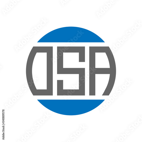 OSA letter logo design on white background. OSA creative initials circle logo concept. OSA letter design.