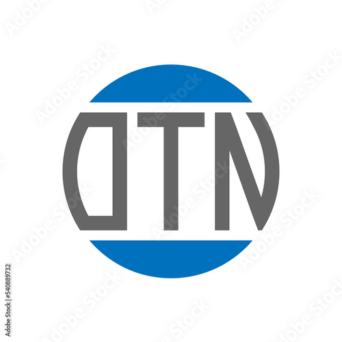 OTN letter logo design on white background. OTN creative initials circle logo concept. OTN letter design. photo