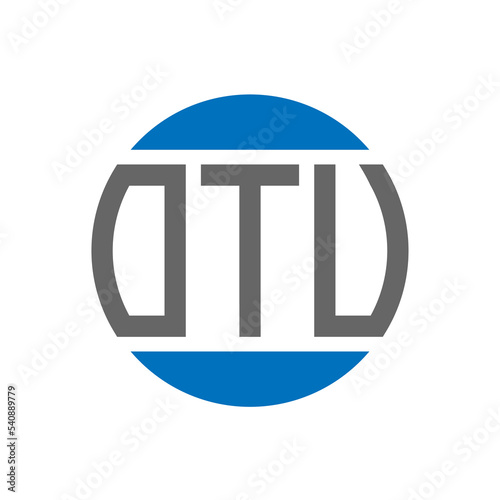 OTV letter logo design on white background. OTV creative initials circle logo concept. OTV letter design. photo