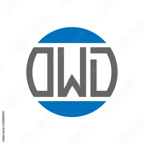 OWD letter logo design on white background. OWD creative initials circle logo concept. OWD letter design. photo