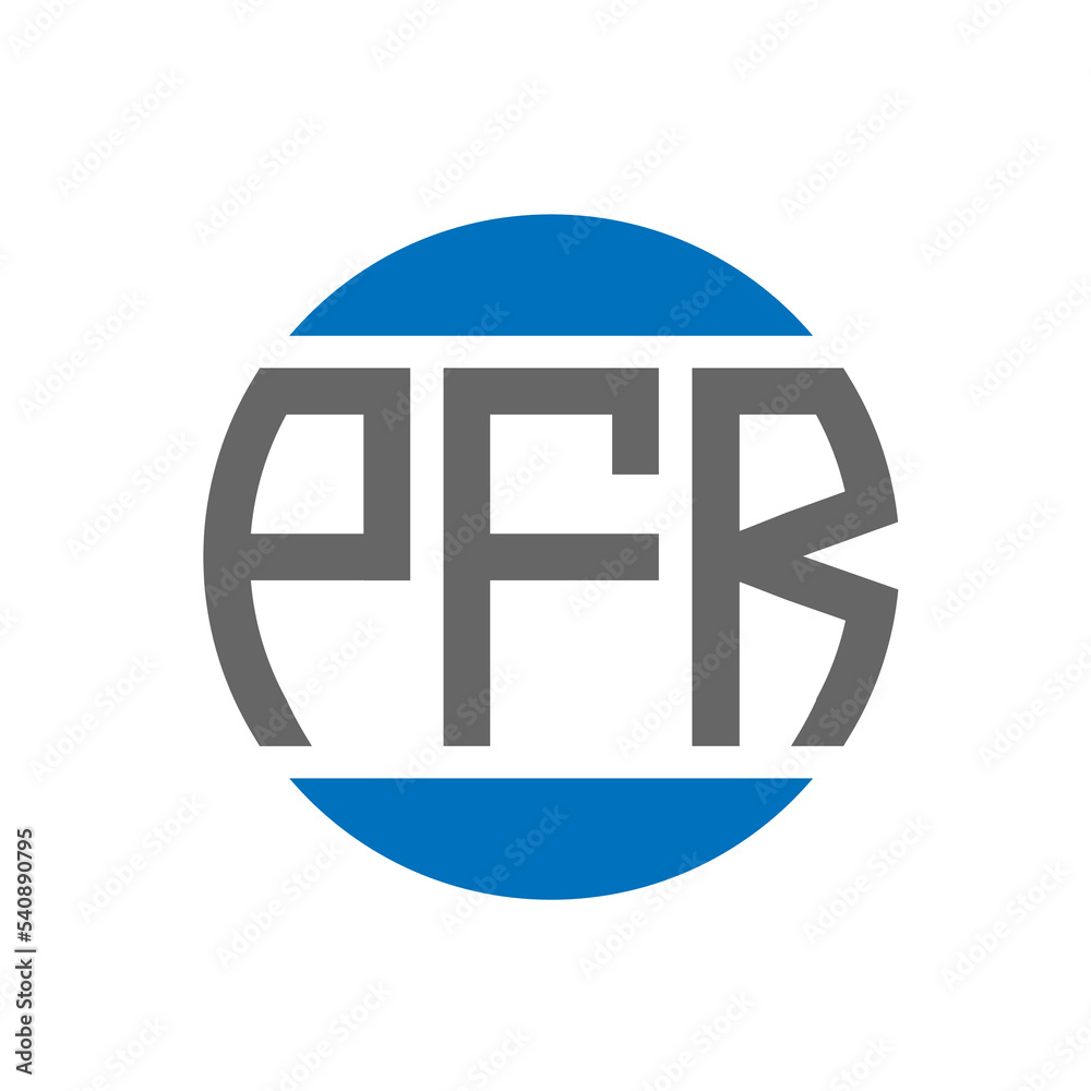 PFR letter logo design on white background. PFR creative initials circle logo concept. PFR letter design. PFR letter logo design on white background. PFR creative initials circle logo concept. PFR letter design.