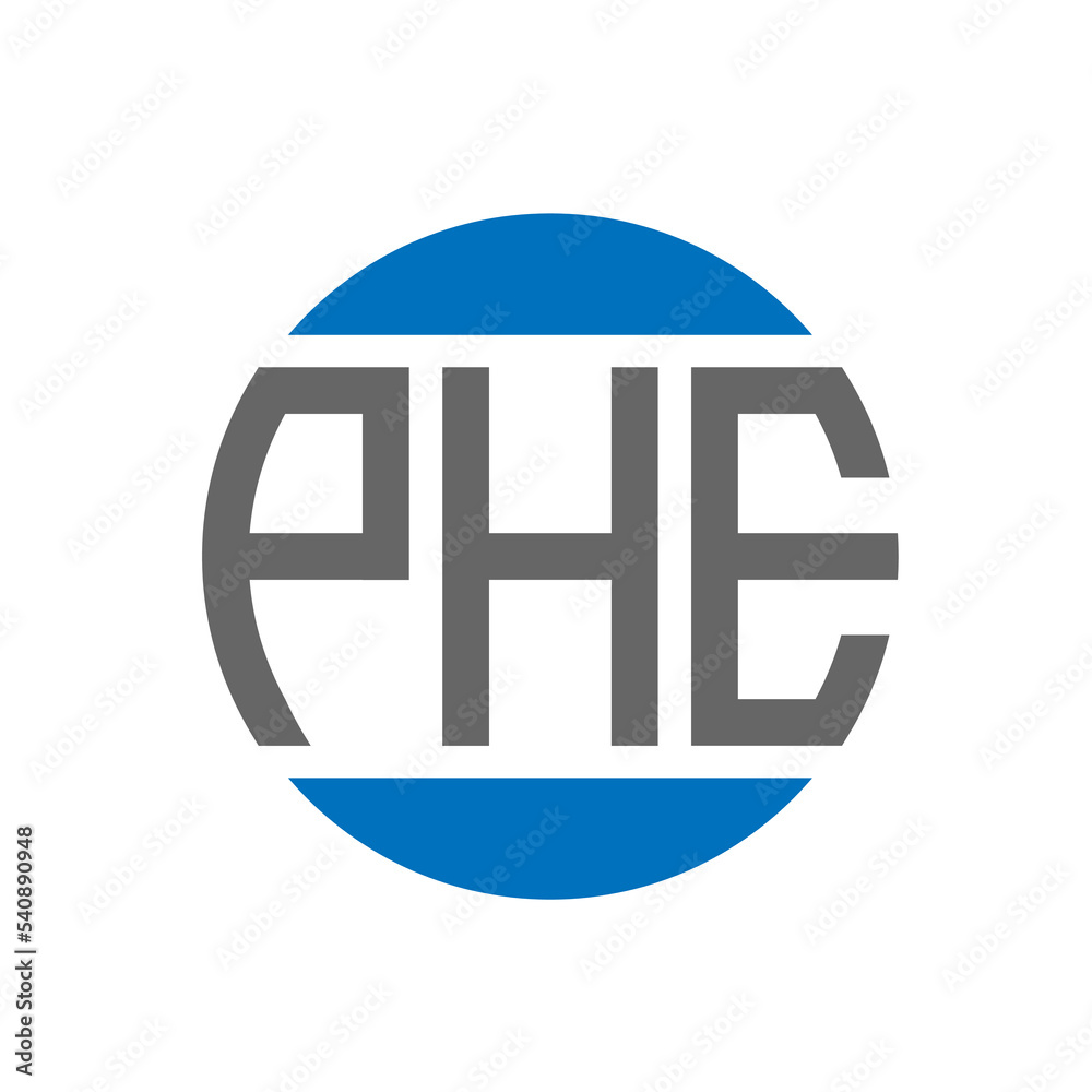 PHE letter logo design on white background. PHE creative initials circle logo concept. PHE letter design. PHE letter logo design on white background. PHE creative initials circle logo concept. PHE letter design.