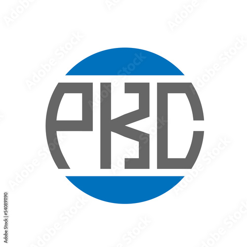 PKC letter logo design on white background. PKC creative initials circle logo concept. PKC letter design.