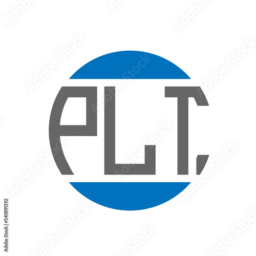 PLT letter logo design on white background. PLT creative initials circle logo concept. PLT letter design.