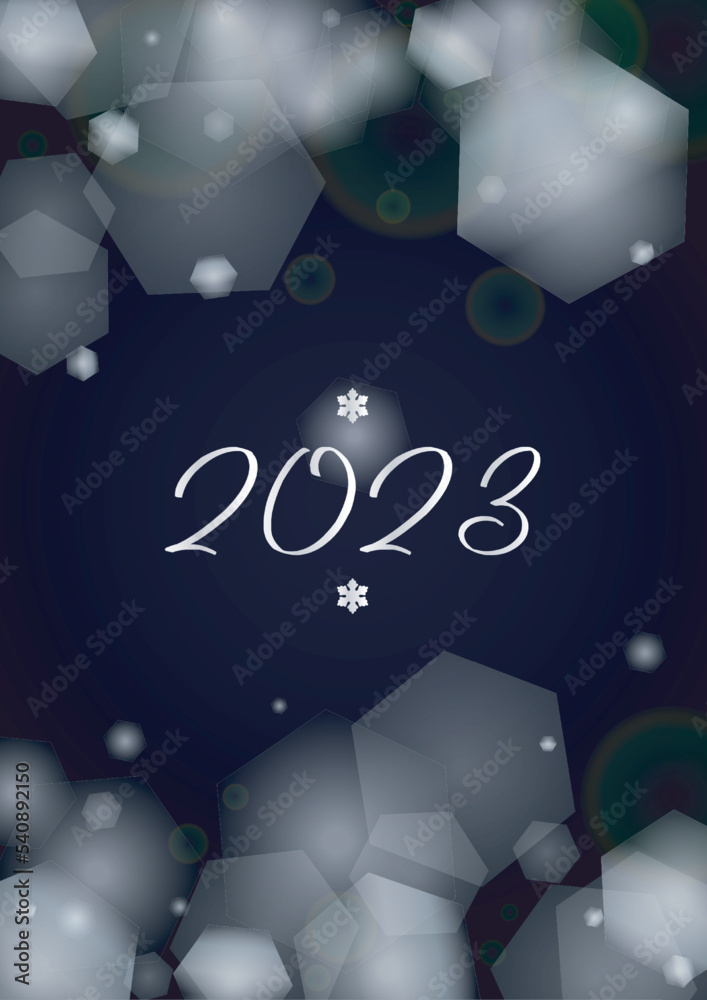 Vector Merry Christmas and New Year Card Collection with Magical Bokeh ...