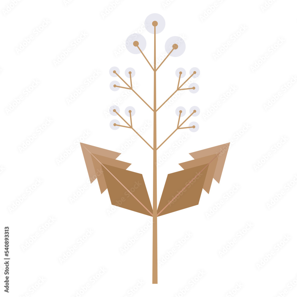 Baby's breath flower vector illustration in geometric shape design Stock Vector Adobe Stock