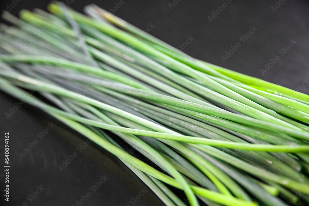 Bunch of chives closeup view Bunch of chives closeup view