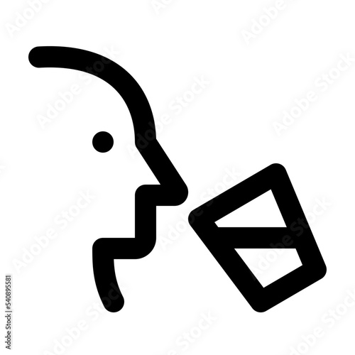 Drink Water Line Icon Vector