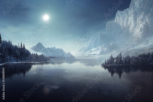 Winter lake illustration © paranoic_fb