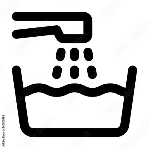 Wash Basin Line Icon Vector