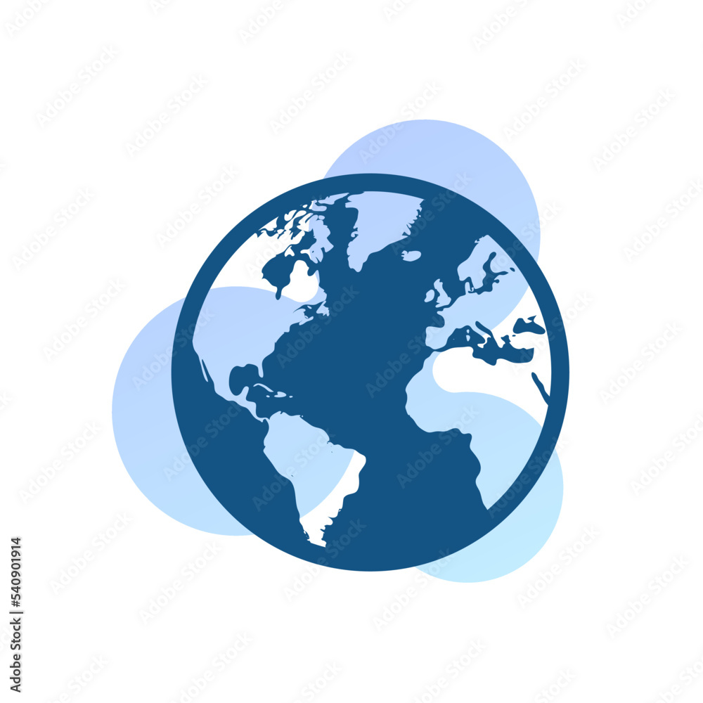 Earth Globe Abstract Background Vector Icon Earth Globe Abstract Background Vector Icon