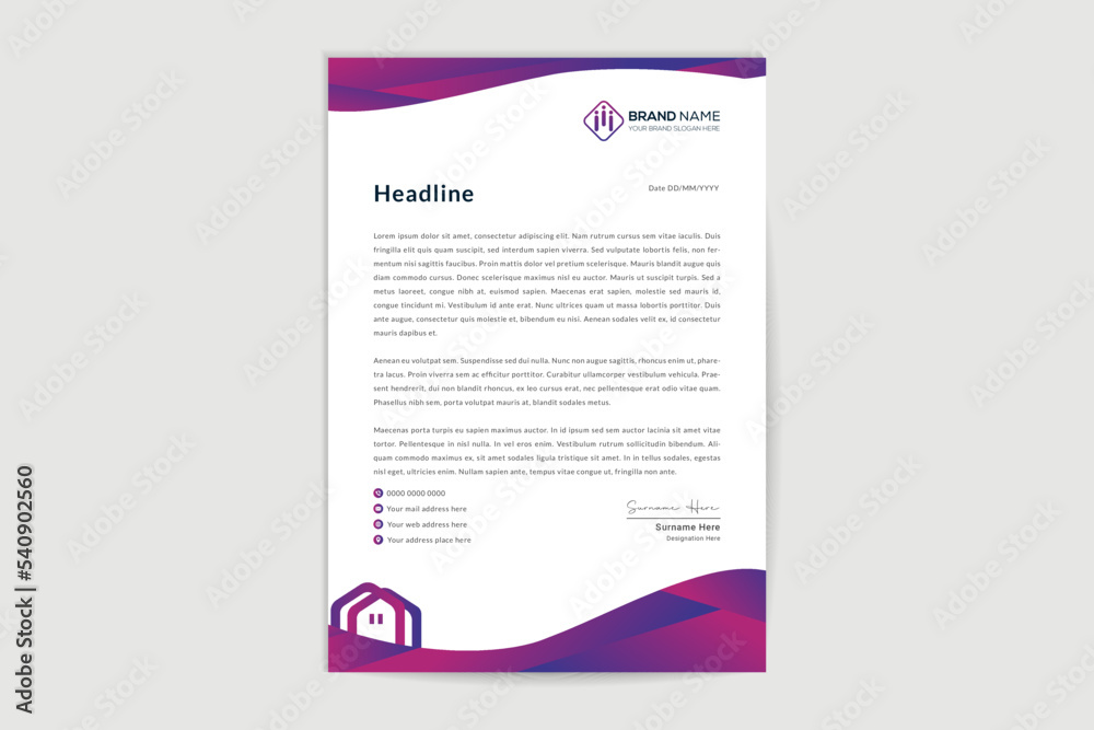 Creative & Clean business style letterhead template Set or bundle of your corporate business project design