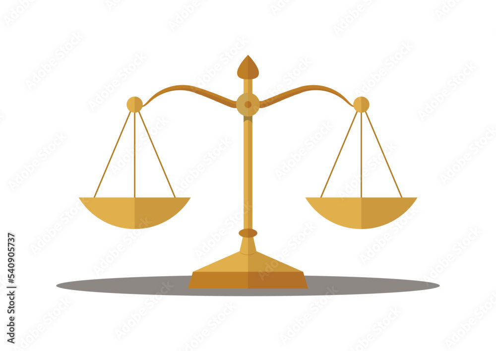 Balance Scale Clipart Vector Illustration Isolated On White Background Balance Scale Clipart Vector Illustration Isolated On White Background