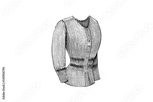 Wool Corsage Corset Cover for women – Vintage Illustration