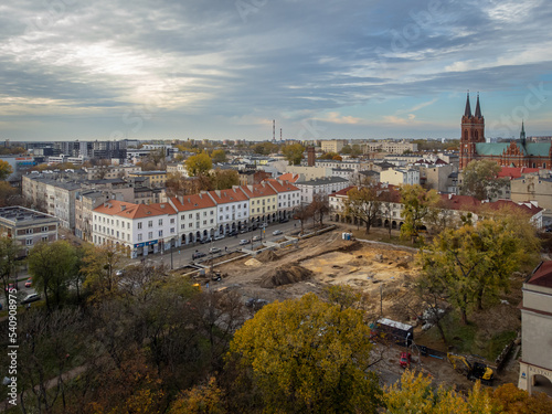 View of the old town in the city of Lodz, Poland.