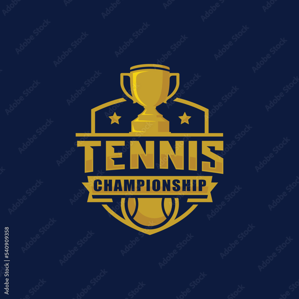 Naklejka premium Tennis championship logo design vector