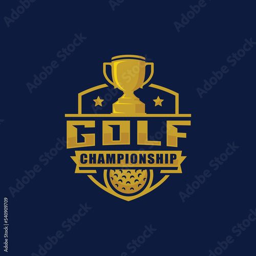 Golf championship logo design vector