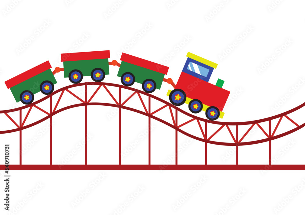 Carnival Train Cartoon. Vector Illustration of Carnival Train Carnival Train Cartoon. Vector Illustration of Carnival Train
