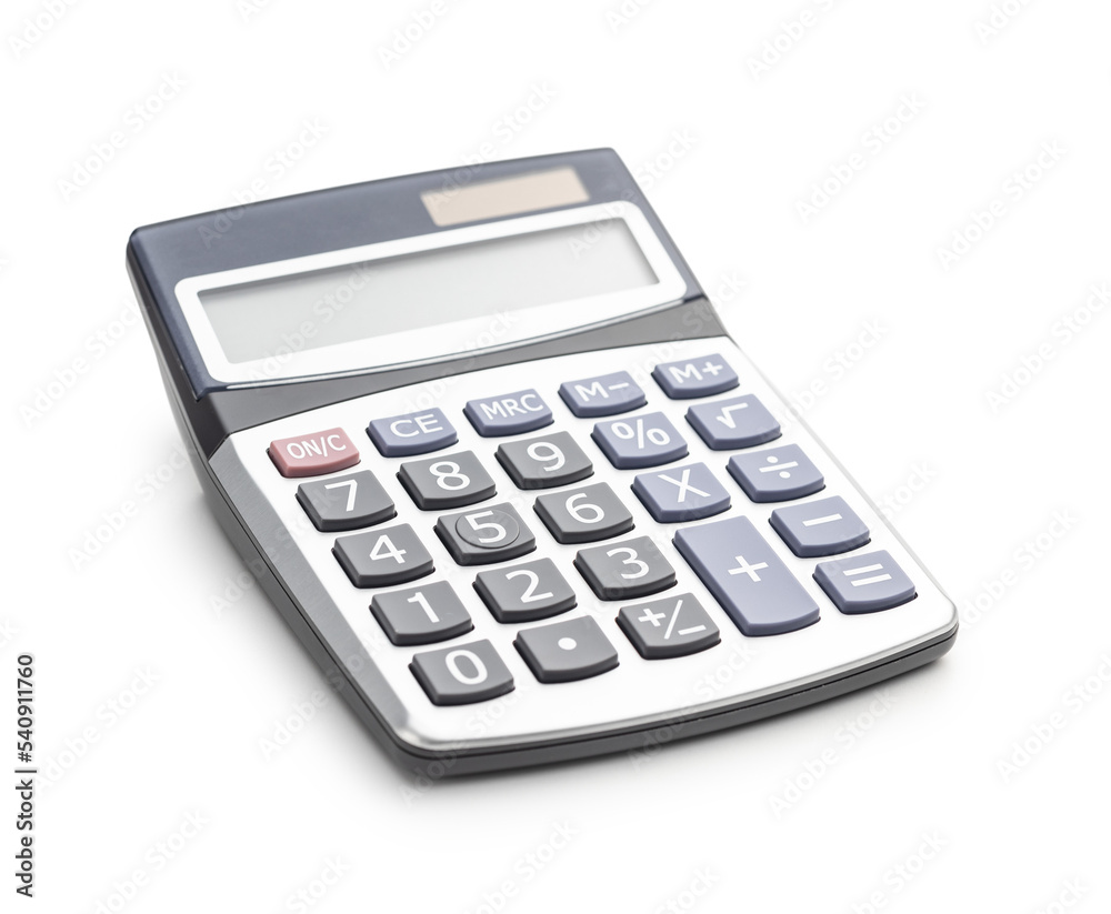 Basic calculator isolated on white background. Basic calculator isolated on white background.