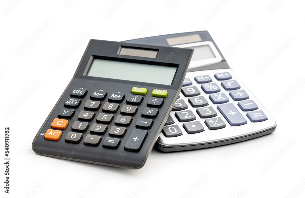 Basic calculator isolated on white background. Basic calculator isolated on white background.