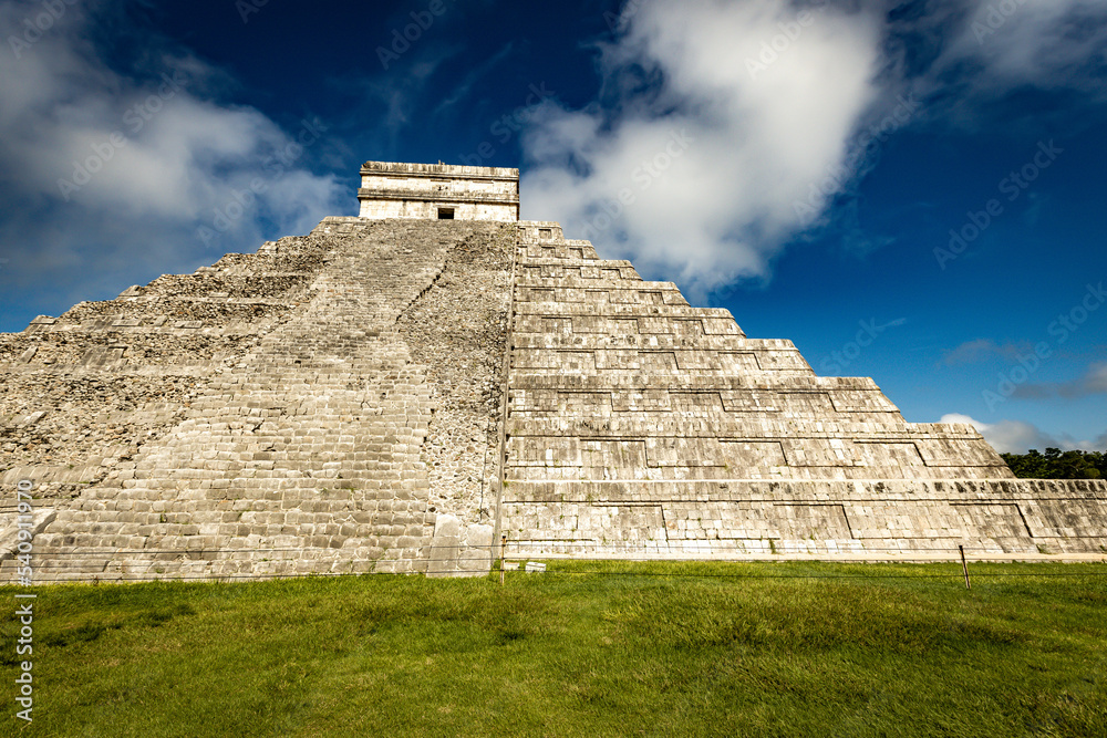 The Chichen-Itza pyramid view in Yucatan, Mexico