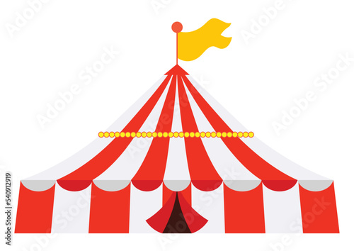 Cartoon Carnival Tent. Vector Illustration of Circus Tent