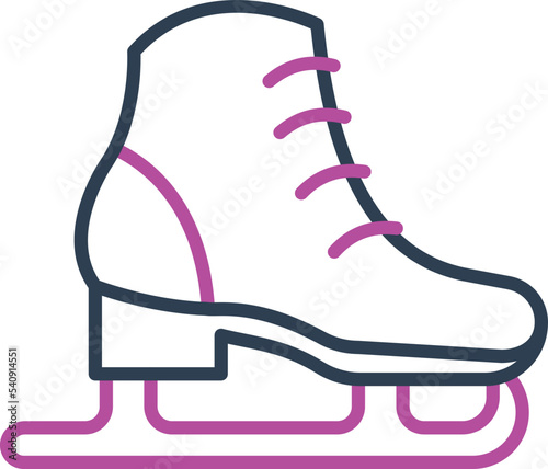 Skating shoes Vector Icon which is suitable for commercial work and easily modify or edit it
