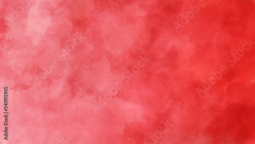 赤の水彩背景。シンプルなグランジ背景