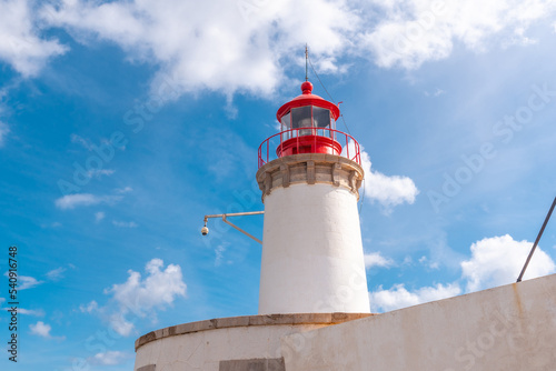 Holiday coastal Ibiza town lighthouse from Al Faro, Balearic Islands