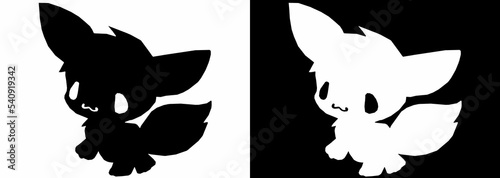 Cute desert fox logo. photo