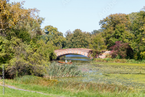 Bridge in the park in Wilanów photo