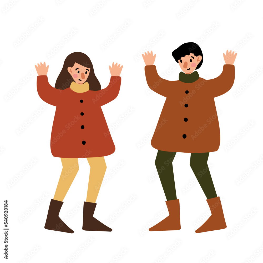 Autumn walking people vector illustrations clipart, girl, guy, couple, family, child, elderly people, old people in flat style. Autumn walking people vector illustrations clipart, girl, guy, couple, family, child, elderly people, old people in flat style.