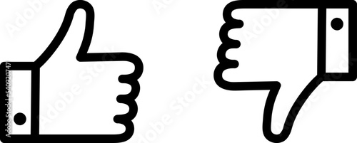 like and dislike icon, Thumbs up thumbs down icon vector on white background..eps
